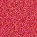 DB0856:  HALF PACK Matte Transparent Red Orange AB 11/0 Miyuki Delica Bead 50 grams - DB0856_1/2pk