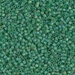DB0858:  HALF PACK Matte Transparent Green AB 11/0 Miyuki Delica Bead 50 grams - DB0858_1/2pk