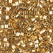 DBLC-0031:  HALF PACK 24kt Gold Plated Cut 8/0 Miyuki Delica Bead 25 grams - DBLC-0031_1/2pk