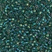 DBM0175:  HALF PACK Transparent Emerald AB 10/0 Miyuki Delica Bead 50 grams - DBM0175_1/2pk