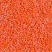DBS0161:  HALF PACK Opaque Orange AB 15/0 Miyuki Delica Bead 50 grams - DBS0161_1/2pk