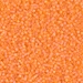 DBS0855:  HALF PACK Matte Transparent Orange AB  15/0 Miyuki Delica Bead 50 grams - DBS0855_1/2pk