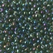 DP-288:  HALF PACK Miyuki 3.4mm Drop Bead Transparent Olive Green AB   125 grams - DP-288_1/2pk