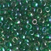 E-179:  HALF PACK 5/0 Transparent Green AB Miyuki Seed Bead approx 125 grams - E-179_1/2pk