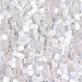 HTL-420:  HALF PACK White Pearl Ceylon Miyuki Half Tila approx 50 grams - HTL-420_1/2pk