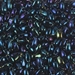 LDP-452:  HALF PACK Miyuki 3x5.5mm Long Drop Bead Metallic Dark Blue Iris approx 125 grams - LDP-452_1/2pk