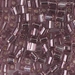 SB-12:  HALF PACK Miyuki 4mm Square Bead Silverlined Smoky Amethyst approx 125 grams - SB-12_1/2pk