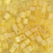 SB-136FR:  HALF PACK Miyuki 4mm Square Bead Matte Transparent Yellow AB approx 125 grams - SB-136FR_1/2pk