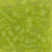 SB-143F:  HALF PACK Miyuki 4mm Square Bead Matte Transparent Chartreuse approx 125 grams - SB-143F_1/2pk
