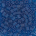 SB-149F:  HALF PACK Miyuki 4mm Square Bead Matte Transparent Capri Blue approx 125 grams - SB-149F_1/2pk