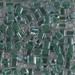SB-217:  HALF PACK Miyuki 4mm Square Bead Forest Green Lined Crystal approx 125 grams - SB-217_1/2pk
