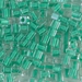 SB-219:  HALF PACK Miyuki 4mm Square Bead Dark Mint Green Lined Crystal approx 125 grams - SB-219_1/2pk