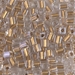 SB-234:  HALF PACK Miyuki 4mm Square Bead Sparkling Metallic Gold Lined Crystal approx 125 grams - SB-234_1/2pk