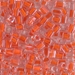 SB-236:  HALF PACK Miyuki 4mm Square Bead Orange Lined Crystal approx 125 grams - SB-236_1/2pk