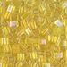 SB-252:  HALF PACK Miyuki 4mm Square Bead Transparent Yellow AB approx 125 grams - SB-252_1/2pk