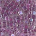 SB-264:  HALF PACK Miyuki 4mm Square Bead Raspberry Lined Crystal AB  approx 125 grams - SB-264_1/2pk