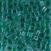SB-2643:  HALF PACK Miyuki 4mm Square Bead Emerald Lined Aqua approx 125 grams - SB-2643_1/2pk