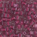 SB-2649:  HALF PACK Miyuki 4mm Square Bead Rose Lined Amethyst approx 125 grams - SB-2649_1/2pk