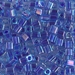 SB-353:  HALF PACK Miyuki 4mm Square Bead Cobalt Lined Sapphire AB  approx 125 grams - SB-353_1/2pk