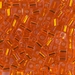 SB-8:  HALF PACK Miyuki 4mm Square Bead Silverlined Orange approx 125 grams - SB-8_1/2pk