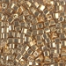 SB3-1052:  HALF PACK Miyuki 3mm Square Bead Galvanized Gold approx 125 grams - SB3-1052_1/2pk