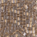 SB3-234:  HALF PACK Miyuki 3mm Square Bead Sparkling Metallic Gold Lined Crystal approx 125 grams - SB3-234_1/2pk