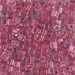 SB3-2603:  HALF PACK Miyuki 3mm Square Bead Sparkling Rose Lined Crystal approx 125 grams - SB3-2603_1/2pk