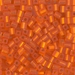 SB3-8F:  HALF PACK Miyuki 3mm Square Bead Matte Silverlined Orange approx 125 grams - SB3-8F_1/2pk