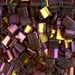 TL-301:  HALF PACK Dark Topaz Rainbow Gold Luster Miyuki Tila Bead approx 50 grams - TL-301_1/2pk