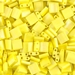 TL-404FR:  HALF PACK Matte Opaque Yellow AB Miyuki Tila Bead approx 50 grams - TL-404FR_1/2pk