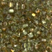 TR5-3273: HALF PACK Miyuki 5/0 Triangle Rococo Silverlined Chartreuse Topaz approx 50 grams - TR5-3273_1/2pk