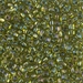 TR8-1813:  HALF PACK Miyuki 8/0 Triangle Sparkling Lined Chartreuse AB approx 125 grams - TR8-1813_1/2pk