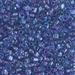 TR8-1827:  HALF PACK Miyuki 8/0 Triangle Sparkling Purple Lined Aqua Luster approx 125 grams - TR8-1827_1/2pk