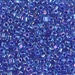 TR8-1829:  HALF PACK Miyuki 8/0 Triangle Sparkling Violet Lined Aqua AB approx 125 grams - TR8-1829_1/2pk
