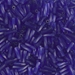 TW206-1711:  HALF PACK Miyuki 2x6mm Twisted Bugle Bead Dyed Transparent Dark Cobalt approx 125 grams - TW206-1711_1/2pk