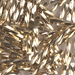 TW2712-193: HALF PACK 2.7x12mm Tw Bugle 24kt Gold Light Plated approx 25 grams - TW2712-193_1/2pk