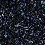 10C-TW-452:  Miyuki 10/0 Twisted Hex Cut Bead Metallic Dark Blue Iris 