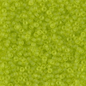 11-143F:  11/0 Matte Transparent Chartreuse Miyuki Seed Bead 