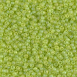 11-143FR:  11/0 Matte Transparent Chartreuse AB Miyuki Seed Bead 