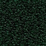 11-156:  11/0 Transparent Dark Emerald Miyuki Seed Bead 