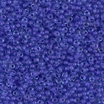 11-1930:  11/0 Semi-Frosted Violet Lined Light Sapphire Miyuki Seed Bead 
