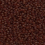 11-2400SF:  11/0 Semi-Frosted Transparent Dark Topaz Miyuki Seed Bead 