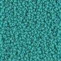 11-412F:  11/0 Matte Opaque Turquoise Green Miyuki Seed Bead 