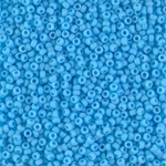 11-413F:  11/0 Matte Opaque Turquoise Blue Miyuki Seed Bead 