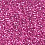 11-4267:  11/0 Duracoat Silverlined Dyed Pink Parfait Miyuki Seed Bead 
