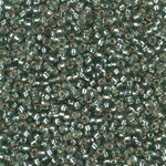 11-4274:  11/0 Duracoat Silverlined Dyed Dark Sea Foam Miyuki Seed Bead 