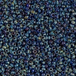 11-4518:  11/0 Opaque Cobalt Picasso Miyuki Seed Bead 