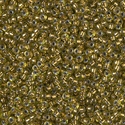 11-975:  11/0 Copper Lined Pale Chartreuse Miyuki Seed Bead 