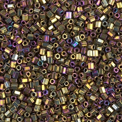 11C-188:  11/0 Cut Metallic Purple Gold Iris Miyuki Seed Bead 