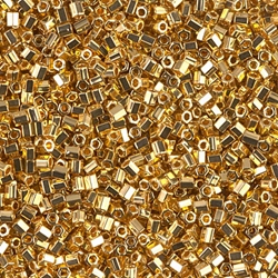 11C-191:  11/0 Cut 24kt Gold Plated Miyuki Seed Bead 